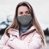 Черная лицевая маска многоразовая, 100% хлопок