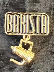 Брошь BARISTA с подвеской кофейник