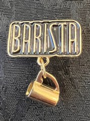Брошь BARISTA с подвеской молочник