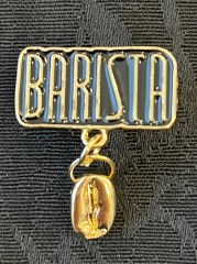 Брошь BARISTA с подвеской кофейное зерно