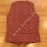 Жилет мужской жаккард бордо с золотом