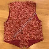 Жилет женский жаккард бордо с золотом